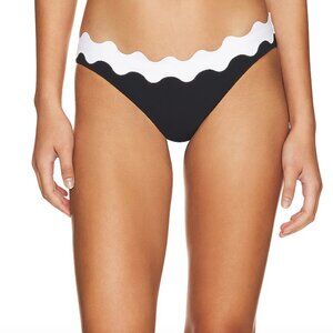NEW Seafolly Ric Rac Bikini Bottom in Black White Trim 6 / 10